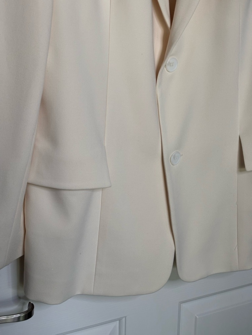 NWT KALLMEYER Gemini Blazer in Ecru Women’s Classic Two-Button size 8 - Picture 3 of 13